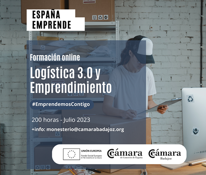 ComarcaTentudia's tweet photo. ¡¡ Nueva #Formación EE!!
 LOGÍSTICA 3.0 Y EMPRENDIMIENTO
📷200 horas
📷INICIO JULIO 2023
📷 Dirigido a personas desempleadas y ocupadas de cualquier rango de edad.
📷 Gratuito
(ONLINE)
¡¡Plazas Disponibles!!
📷Inscripciones:
📷 666443097
📷 monesterio@camarabadajoz.org https://t.co/TgFH9o6TYc