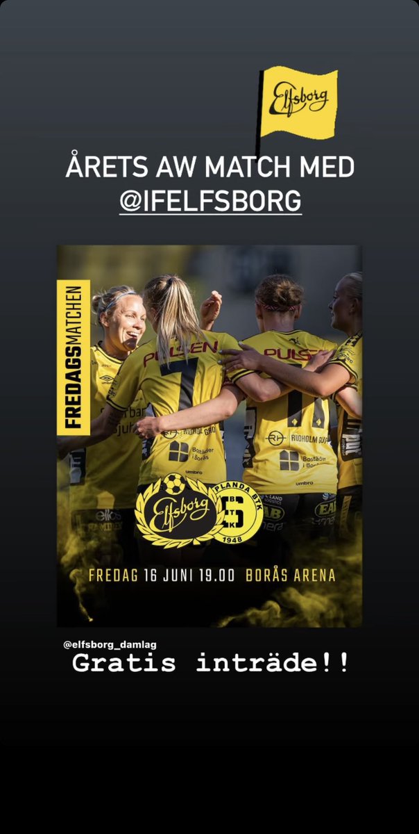 Vi ses på fredag 💛🖤 AW på Gula Torget 17:00!