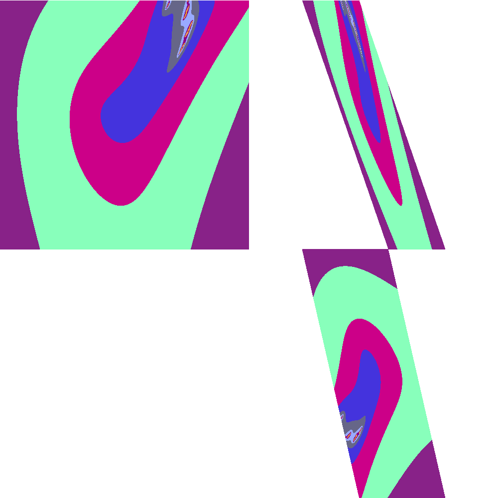 dieg0x17's tweet image. #CannandelbrotSet, My = 1.239 cut: 0.212 X1 + -0.923 X2 + 0.320 X3 = 0.000 #dailyfractals