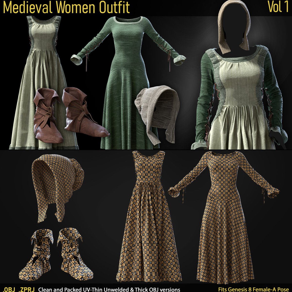 Medieval Women Outfit-Vol01

Artist: Debox Studio

artstation.com/a/28143020

#artstation #marvelousdesigner #substancepainter #marmoset #clo3d #medieval #women #woman #outfit #clothes #fabric #gamedesign #characterdesign #leather #3d #3dmodel #3dmodeling #cg #dress #scarf #boots