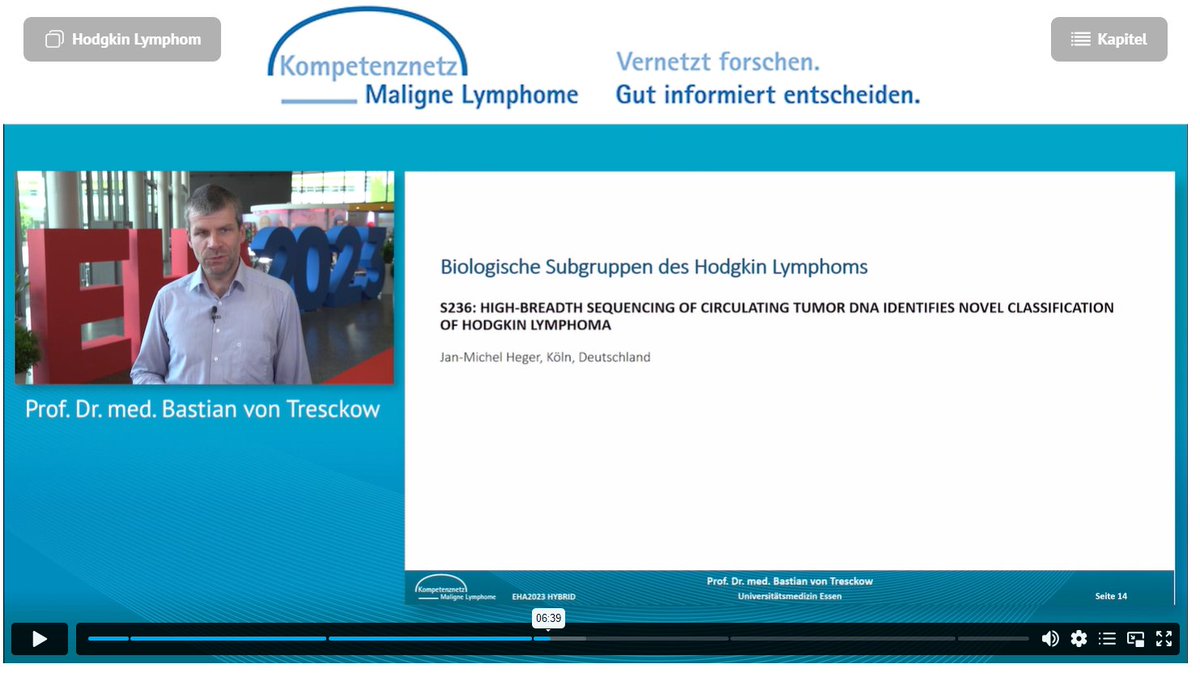 B_von_Tresckow's tweet photo. Die #KML Videoberichte vom #EHA2023 sind online. Freue mich, die wichtigsten Daten vom #Hodgkin Lymphom präsentieren zu können!
https://t.co/85q5KAiGgM https://t.co/4NJGnkYJzH