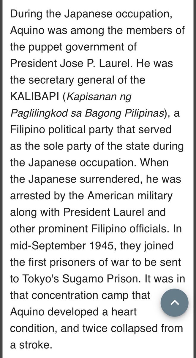 Gene Altamonte (@altgenie) on Twitter photo <a href="/SaltAndReality/">Your Daily Dose</a> DID YOU KNOW?
Ninoy's father, like the other Aquinos, is a traitor of the highest level?
Benigno Aquino Sr was the leader of Fascist group during WW2 that saw Nazi Hitler and Imperial Japan join forces, with Ninoy's father being their embodiment in the Philippines. <a href="/SaltAndReality/">Your Daily Dose</a> DID YOU KNOW?
Ninoy's father, like the other Aquinos, is a traitor of the highest level?
Benigno Aquino Sr was the leader of Fascist group during WW2 that saw Nazi Hitler and Imperial Japan join forces, with Ninoy's father being their embodiment in the Philippines.