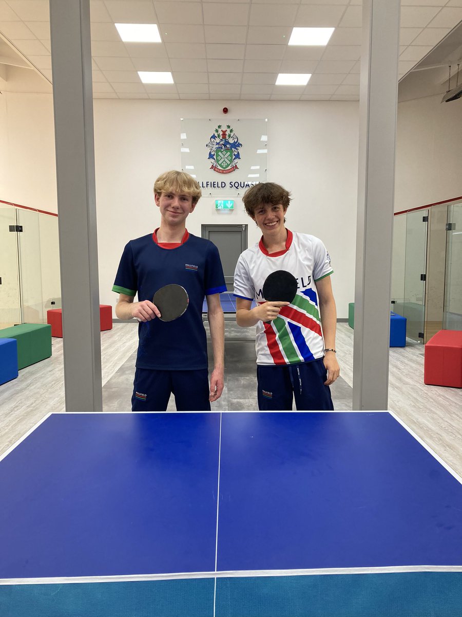 GreatMillfield's tweet photo. Congratulations Isaac and Jamie, winners of the house table tennis competition 🏆 🏓 https://t.co/VPGSfuo1Nq