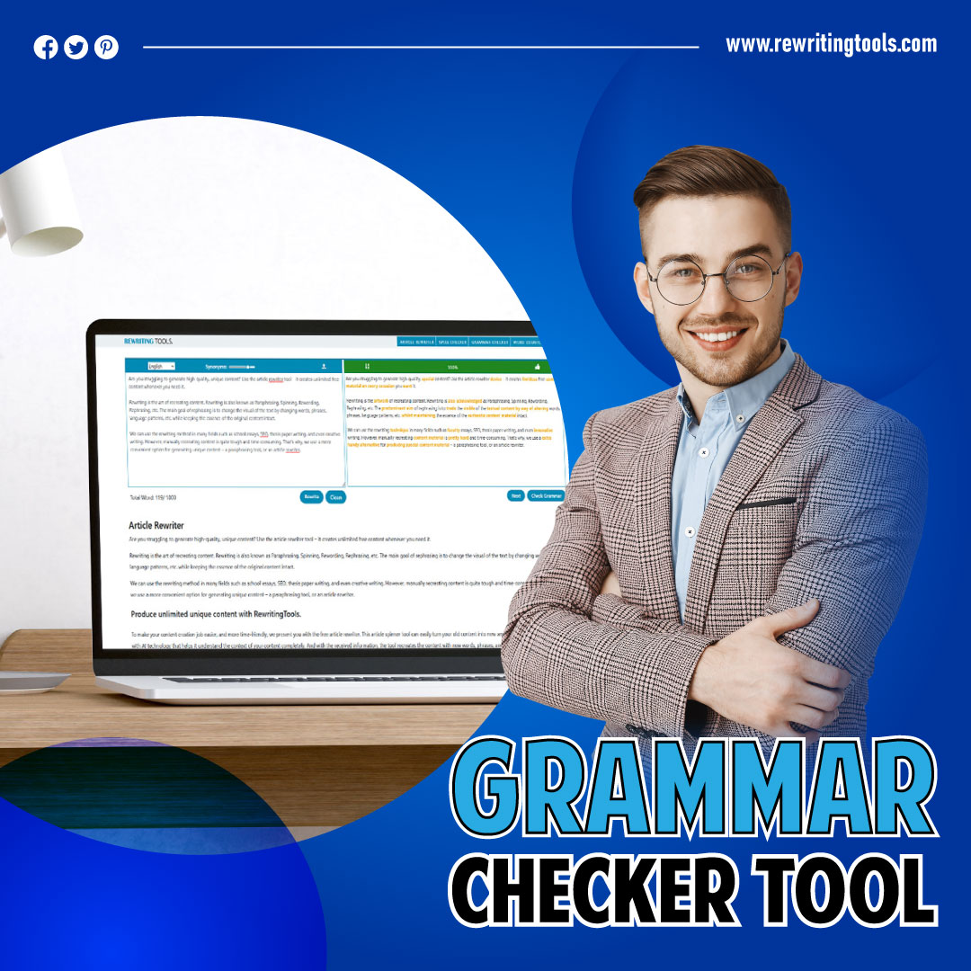 rewritingtool's tweet photo. Grammar checkers have changed the way we write by providing a variety of functions that assist us improve our language skills.

Link: https://t.co/J03BAJKyYt

#Grammarcheckertool #OnlineGrammarChecke #Freegrammarchecker #ArticleRewriter #OnlineGrammarcheckforfree https://t.co/AiEveQlNpy