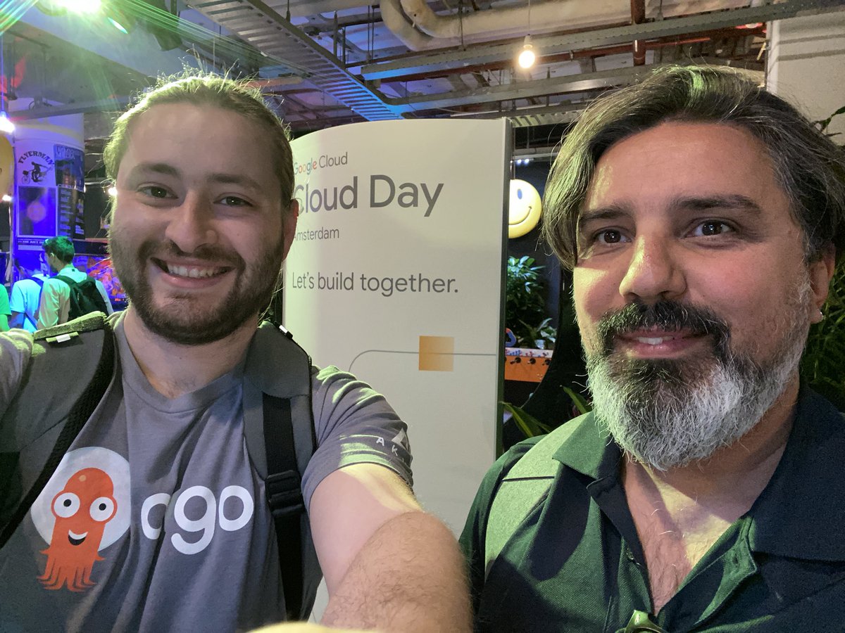 Hanging out with <a href="/bongo/">Alessandro Vozza</a> at the #Amsterdam <a href="/googlecloud/">Google Cloud</a> day!
