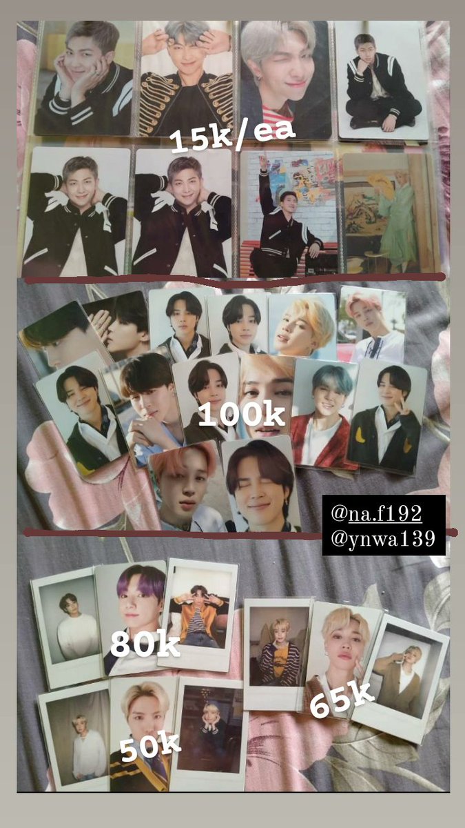 ynwa139's tweet photo. [ Help RT ]
wts//want to sell
BTS PC MPC 

🏠Jateng (Solo)
✅ Good condi (DM)
✅ Co shopee
✅ Take min 3
✅ Take banyak (bisa nego)
✅ Free pack
Ready Ina 

*Kalo ada yang mau satuan DM aja dulu ya* BU

🏷 tag pc mpc namjoon, seokjin,Suga, jhope, Jimin, taehyung, jungkook https://t.co/DNXBzGUUF1
