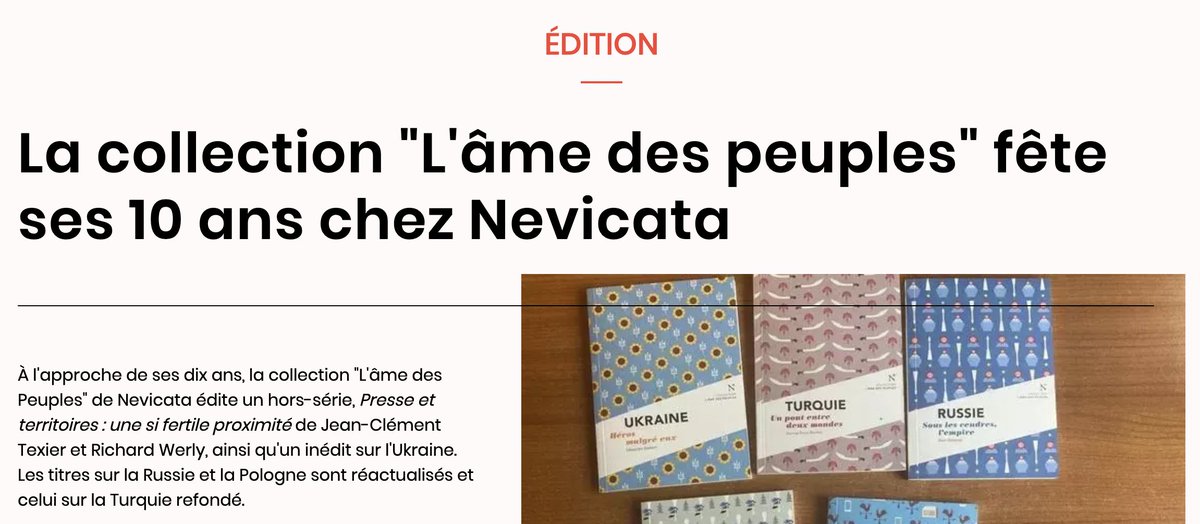 Merci à tous de suivre ce compte de notre belle collection <a href="/amedespeuples/">L'âme des peuples</a> . Un rappel pour vos lectures d'automne. Annoncés pour septembre-octobre ? Venise et la Vénétie, le Montenegro, l'Afghanistan et le Danube. Qui dit mieux ? <a href="/ed_NEVICATA/">Éditions NEVICATA</a> <a href="/Jaderens/">Jean-Arnault Dérens</a> <a href="/LuisaBallin/">Luisa Ballin</a>
