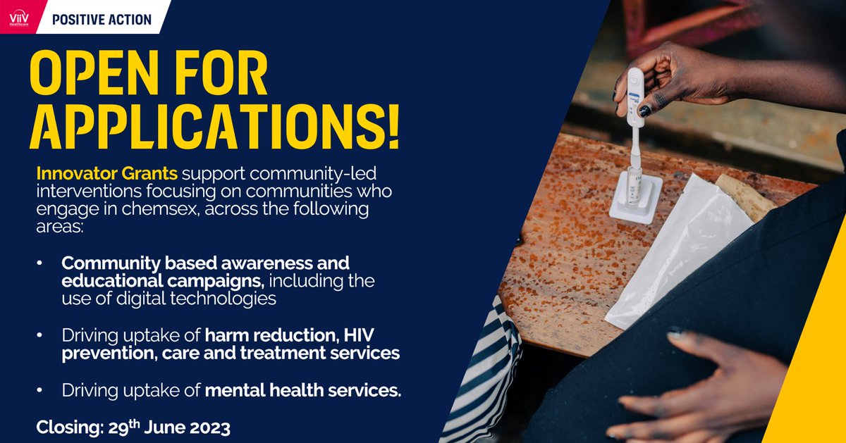 Do you have a plan to roll out effective harm reduction and HIV prevention services for communities who engage in chemsex?

You may be eligible to apply for our Positive Action Innovator Grants!

To find out more and apply, click here: ms.spr.ly/6001glnpb

#PositiveAction