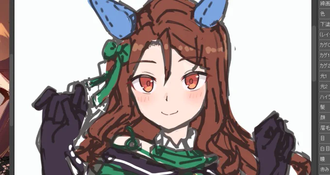 かわいい顔してる 目の塗り方わからん