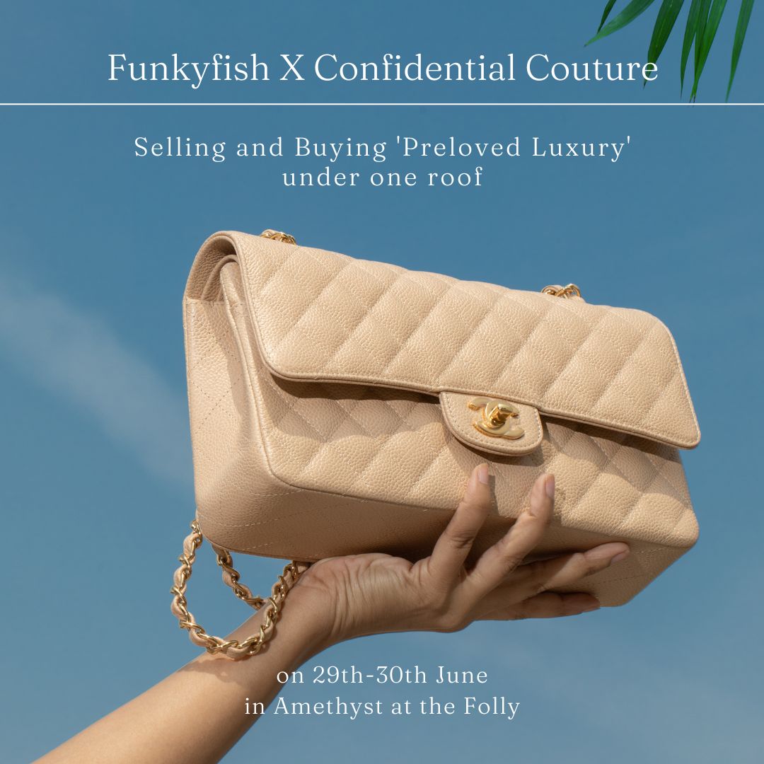 ConfidentialIND's tweet photo. Hello Chennai, we are coming to your city with Funkyfish on 29th-30th in Amethyst at The Folly.

Selling and Buying 'Preloved Luxury' under one roof. 

Are y'all excited?

#prelovedluxury #luxuryexhibition #chennai https://t.co/HD34rQe3Ws