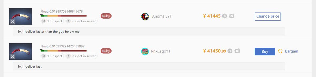 anomalyskins's tweet image. AINT NO WAY HE'S BEATING MY ASS IN THE BUFF LISTINGS 🤣🤣🤣🤣

&amp;gt; he undercuts me and writes "i deliver fast"
&amp;gt; i undercut him and say "i deliver faster"
&amp;gt; he basically says that im fucking fat

HAHAHAHAHA