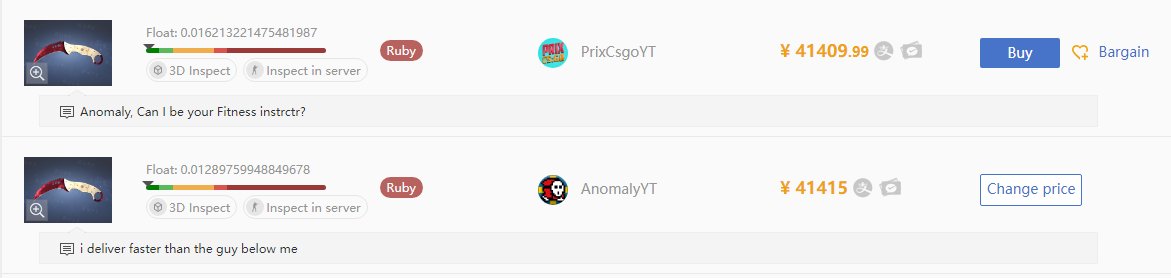 anomalyskins's tweet image. AINT NO WAY HE'S BEATING MY ASS IN THE BUFF LISTINGS 🤣🤣🤣🤣

&amp;gt; he undercuts me and writes "i deliver fast"
&amp;gt; i undercut him and say "i deliver faster"
&amp;gt; he basically says that im fucking fat

HAHAHAHAHA