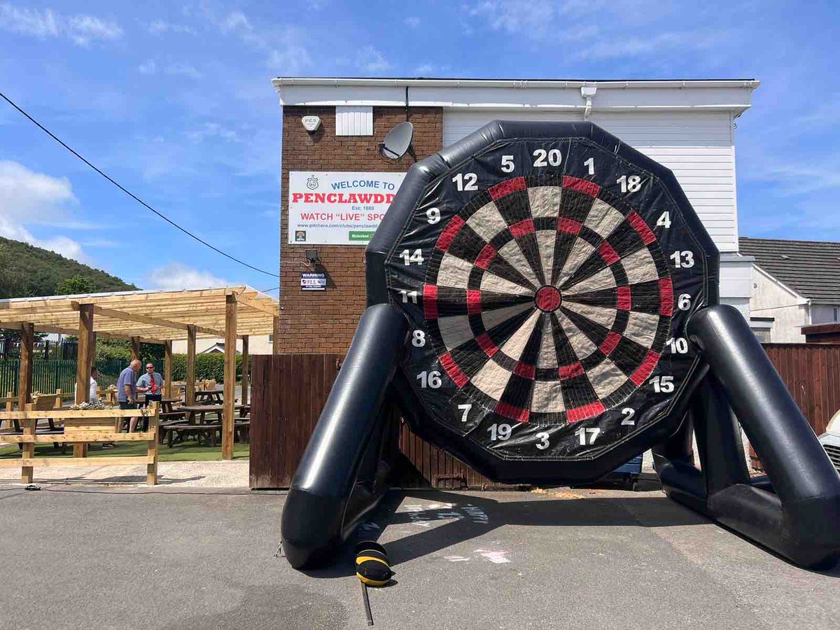 We have had some great weather recently which is perfect for Inflatable Hire! 

Our Disco Dome and Giant Inflatable Dartboard headed to Penclawdd for a local event yesterday. 

#eventhire #events #infatablehire #funday
