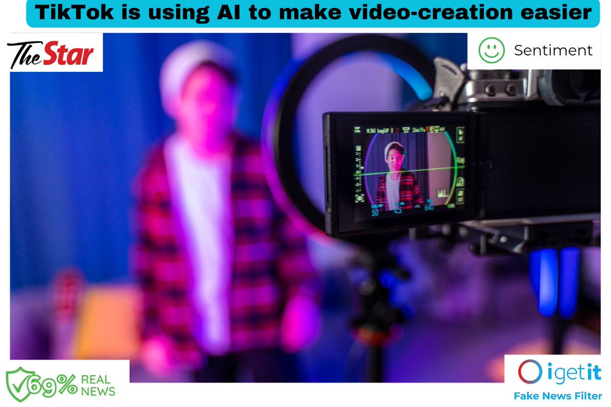 oigetit_sa's tweet photo. This article was verified by Oigetit.

TikTok is using AI to make video-creation easier

Visit https://t.co/IgMDNyKIWu to read more. 

#Oigetit #AI #Factcheck #TikTok #chatbot #Tako #ScriptGenerator #Mbappe #Nuggets #Russia https://t.co/xiADrjpeE1