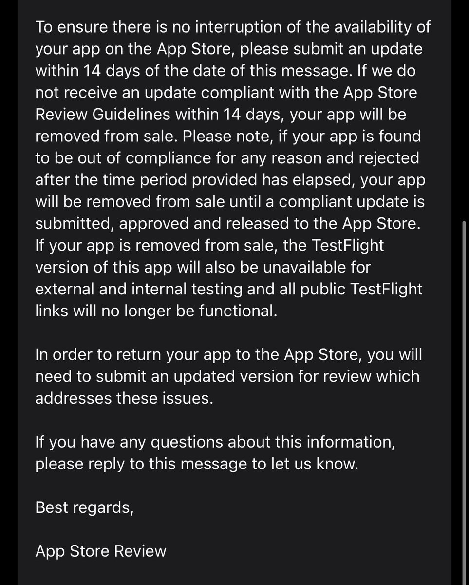 damusapp's tweet image. Damus will be removed from the app store in 14 days, apple says zaps are not allowed on their platform because they *could* be used by content creators to sell digital content. This is right before we’re about to give our talk at the oslo freedom forum on how decentralized social…
