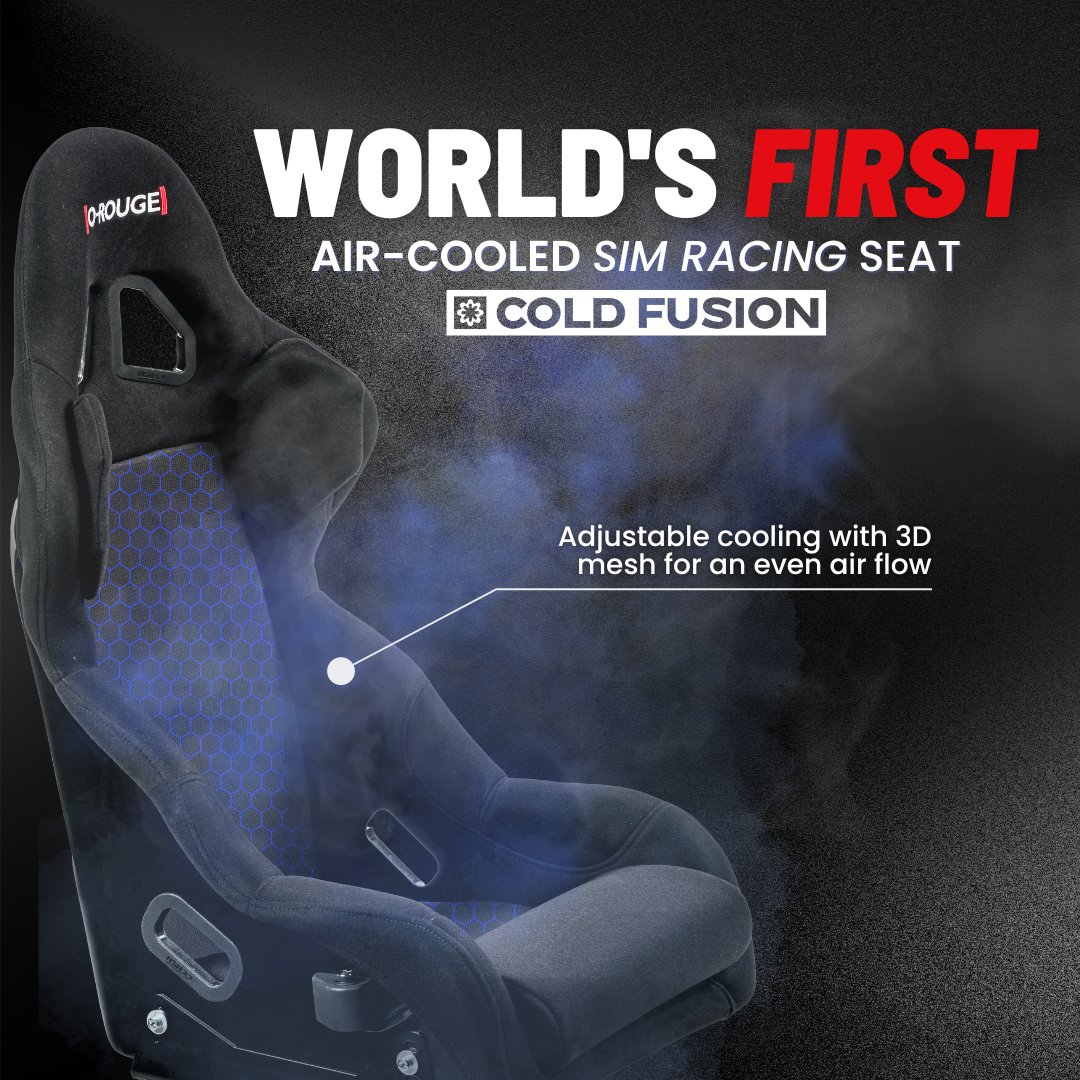 orougesimgear's tweet photo. C1 'Cold Fusion'
4 blowers to ventilate the back and bottom zone combined with a unique 3D woven fabric.
Also fully customizable with your own design!
---------------------------------------------------------------------
#simracing #simracingseat #racingseat #esports #orouge https://t.co/OOAI332wjK