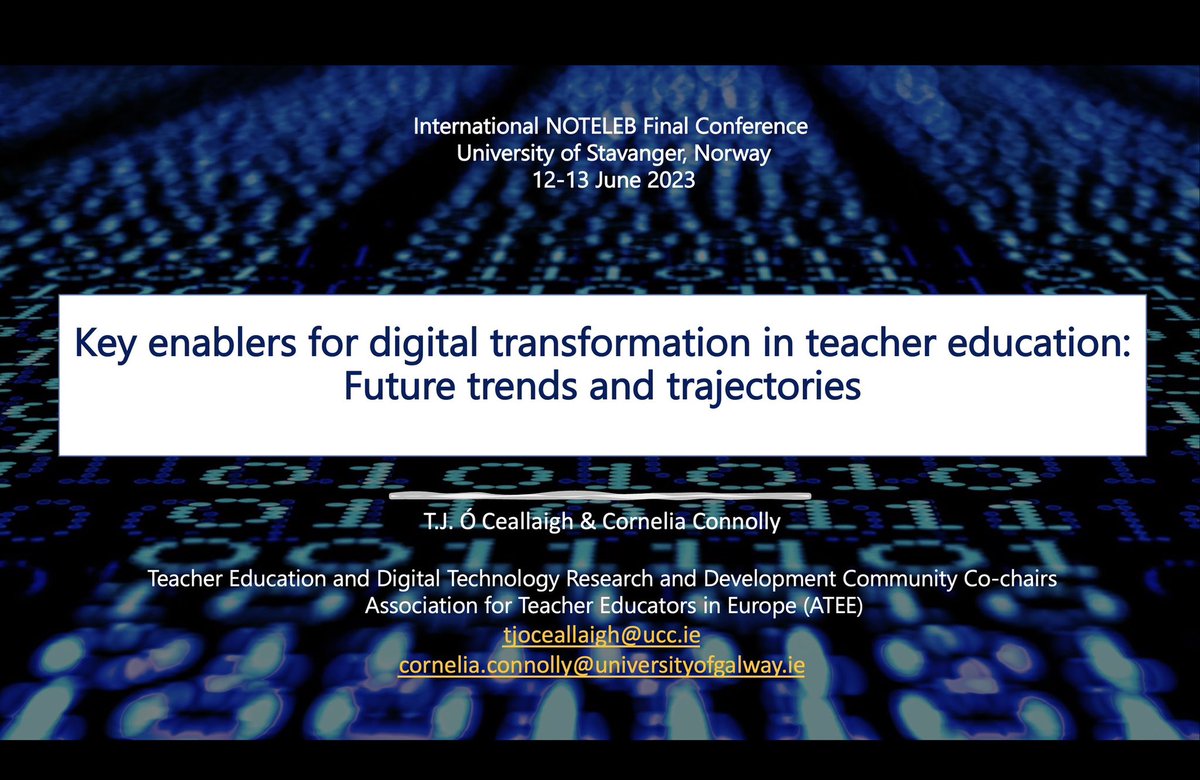 tj_oceallaigh's tweet image. All set for @noteleb conference Thank you @noteleb for inviting us to share our @ATEE_Brussels research @corneliathinks @edtechne @UCCSchoolofEd #DEAP #EUDigital agenda @EU_Commission