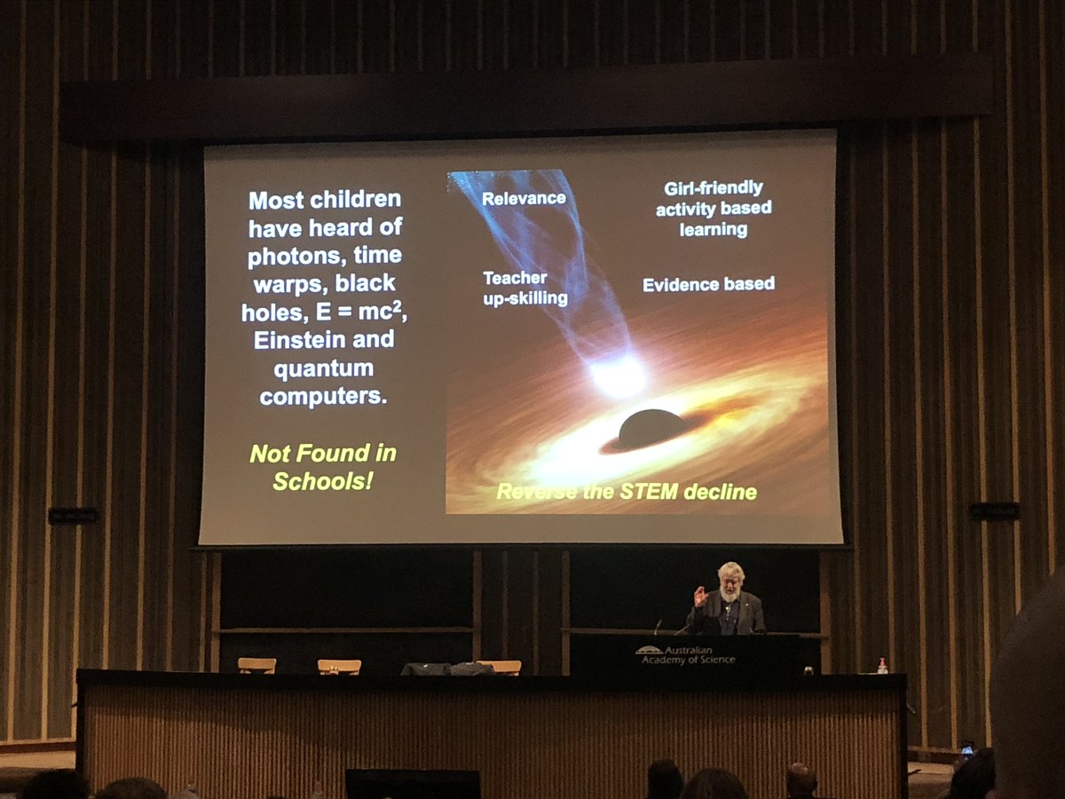 HPC_Now's tweet photo. "The most challenging is upskilling the teachers"
Prof. David Blair during his presentation of the #EinsteinFirst #QuantumGirls project, focused to teach the fundamental concepts of modern #Physics to improve #STEM involvement in the classroom.
➡️https://t.co/s2jU6naU2d
#ALCS23 https://t.co/aF9dFvT8YV
