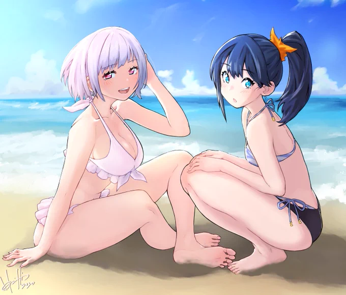 #暑いので水着絵で体温調節する あちぃ…