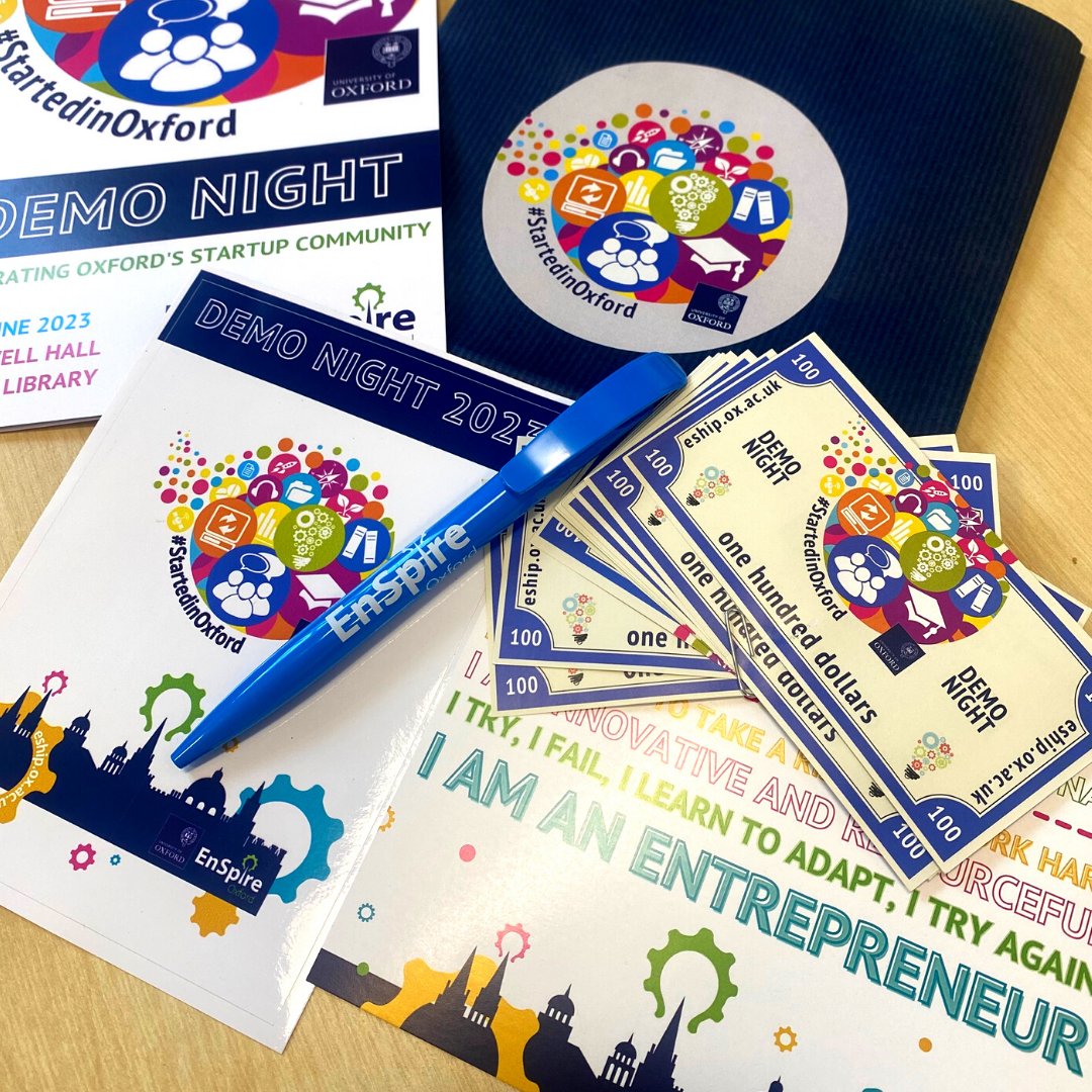🤩 Demo night - ONE DAY TO GO! The goody bags are prepped and the #StartedinOxford dollars are ready to be invested! With only a few tickets left, don't miss out on your chance to join us! Get your FREE tickets here 👉tinyurl.com/mshxy5kr