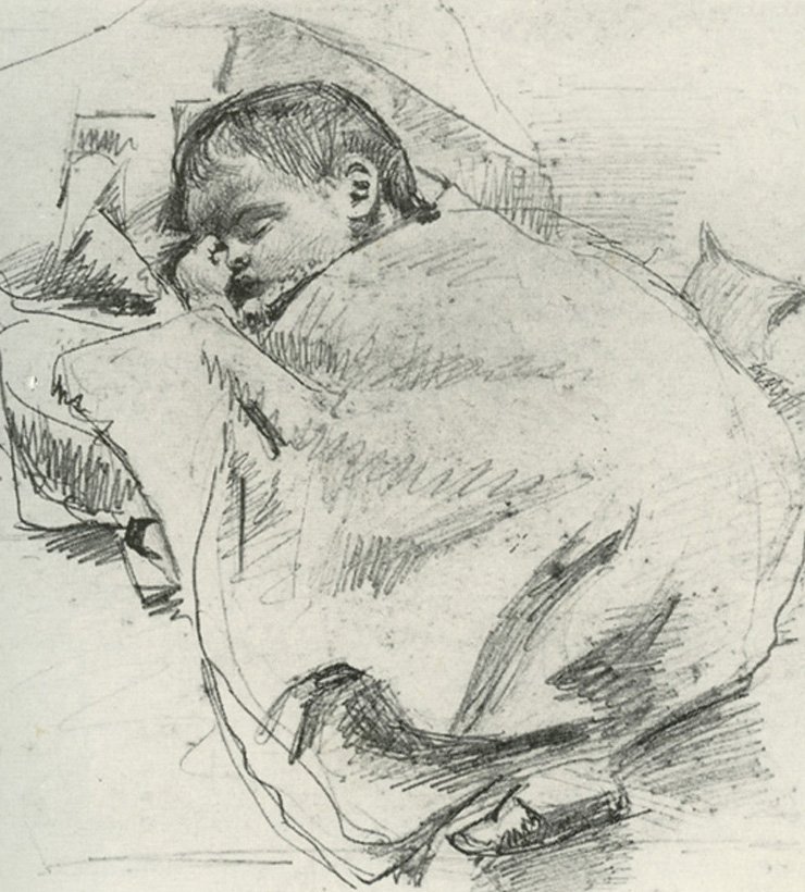 William Butler Yeats, born on this day 158 years ago, sketched by his Dad

#WBYeats
#WildAtlanticWay