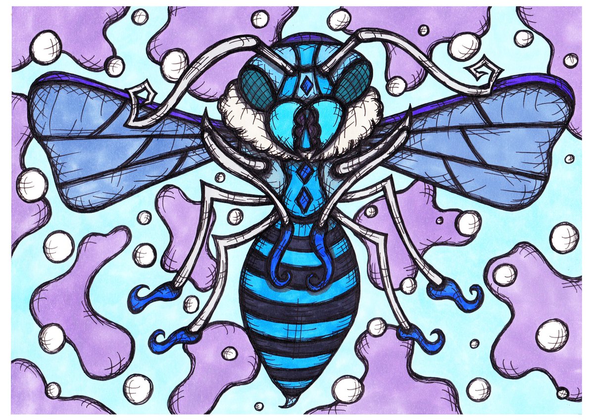 Snow Wasp.
#art #drawing #illustration #sketch #promarkers #ink #animal #creature #critter #insect #bug #creepycrawlie #wasp #snow #ice #cold #weird #strange #irishartist #irishart #dublinart #dublinartist #lorcancassidy