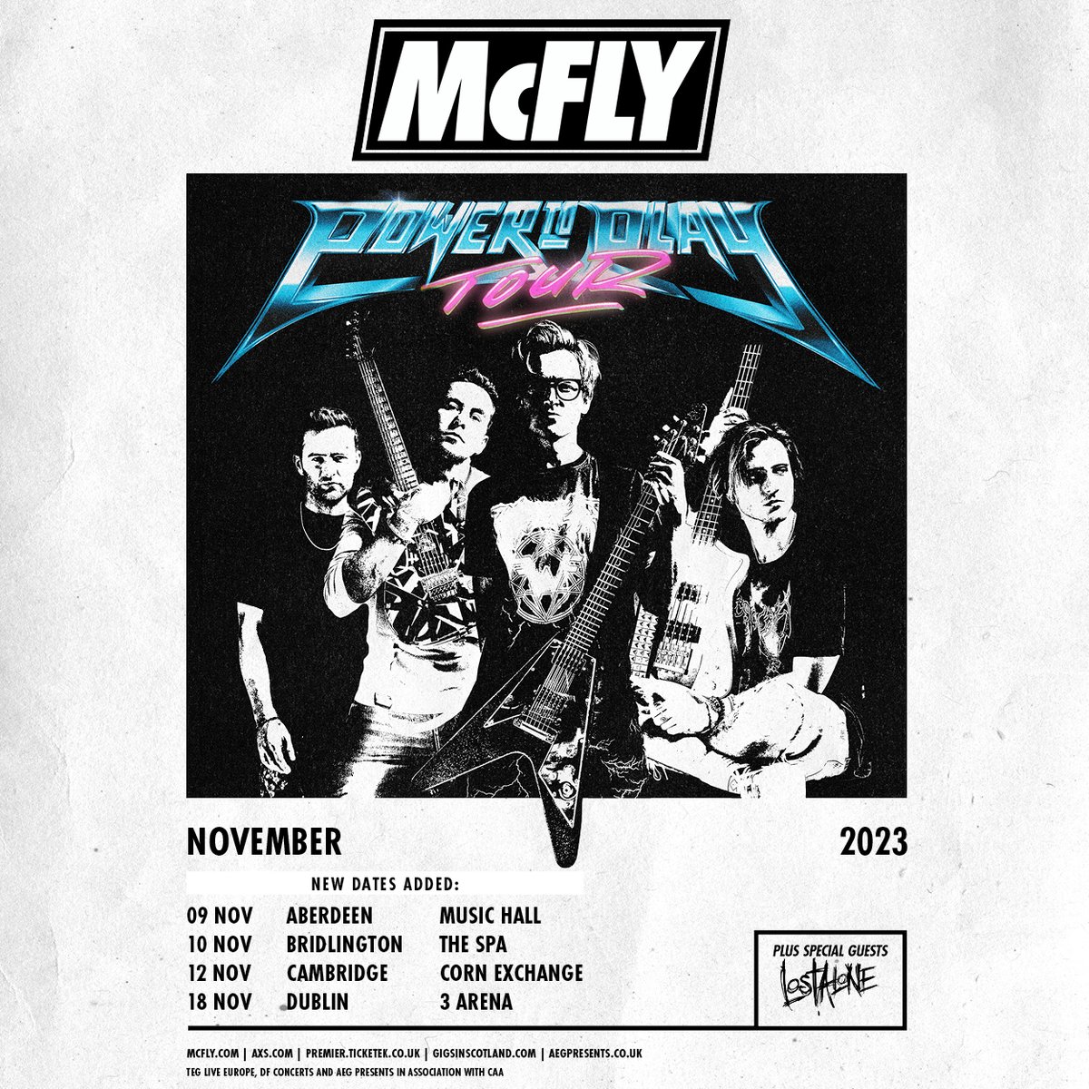 🎸  @mcflymusic are bringing their Power to Play tour to Bridlington Spa on Fri 10 November!

Tickets on general sale Fri 16 June 9am.

Tickets on sale to Bridlington Spa membership holders Thu 15 June 9am.

More Info orlo.uk/vr7kN