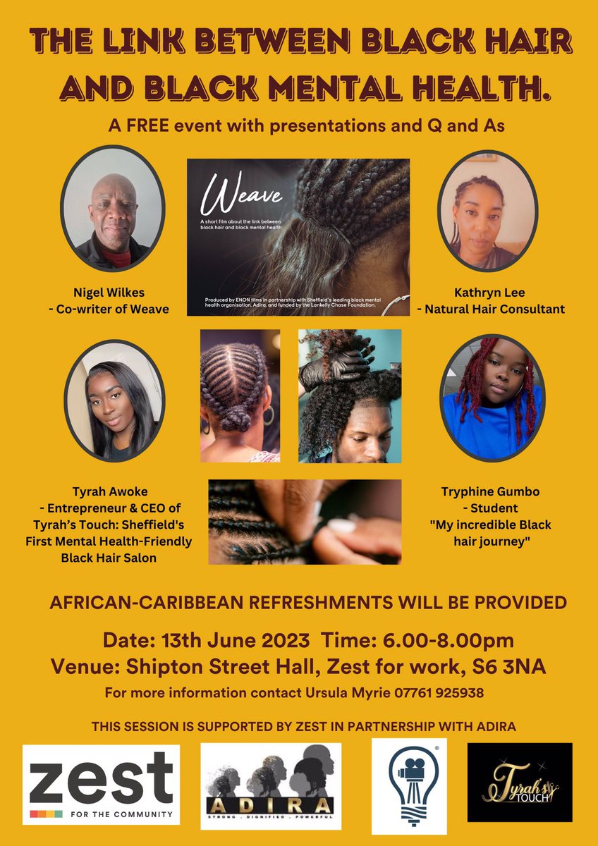 adiraorguk's tweet image. TODAY IS THE DAY🙌🏾💃🏾🙌🏾💃🏾
Come for the food, stay for the knowledge😊
Adira & @ZestCentre are hosting this event
Zest are doing a series of events all year round called Black History Month and Beyond, to show that black history extends beyond just October