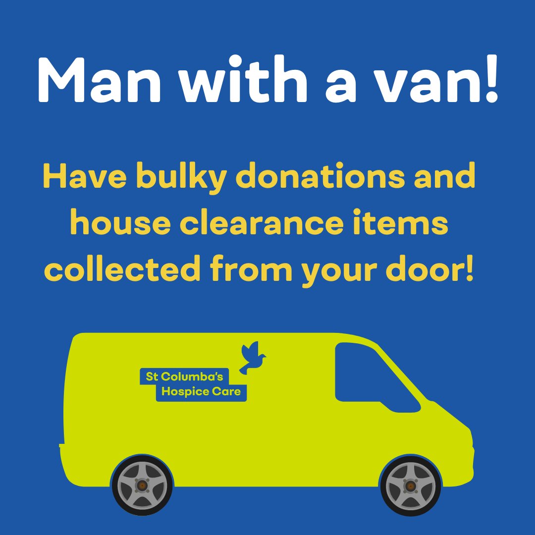 You probably know that we have 6 charity shops throughout Edinburgh &amp; the Lothians, but did you know we also have a man with a van?! Here to help for home clearances and bulky donations, you can book an uplift by calling 07920865436