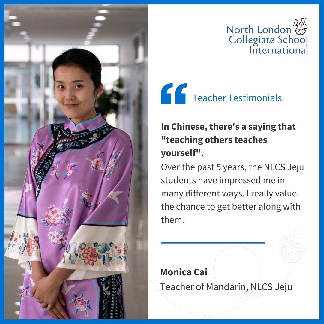 As we embark on another #teachertuesday, we are excited to introduce you to Monica Cai, an outstanding educator of Mandarin at @nlcsjeju1

#teacherlife #teacherappreciation #internationaleducation #internationalschool #partnerships #mandarin