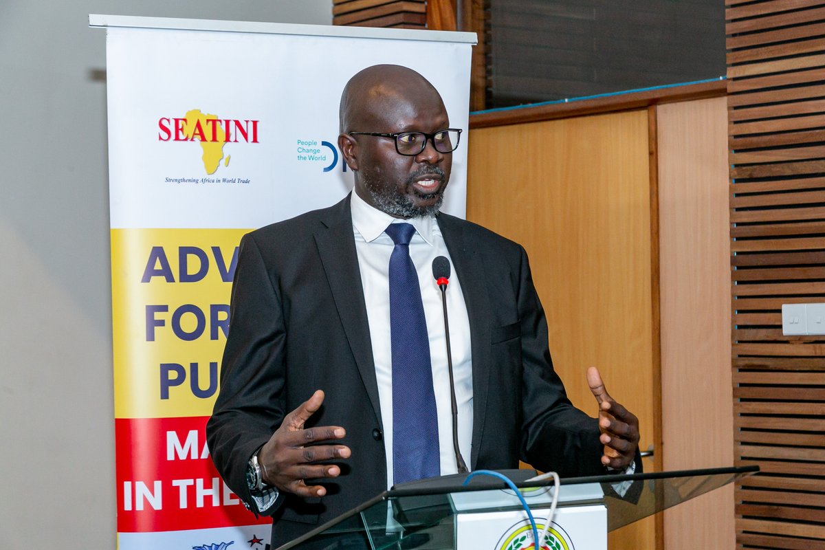 SEATINIUGANDA's tweet photo. Hon. George Odong, member of @EA_Bunge:
Whether you are talking about tax or debt, they are all elements of state craft. They are influenced by the political economy as a major driving ingredient.
#DRMProgramme https://t.co/QBs5THFhnP