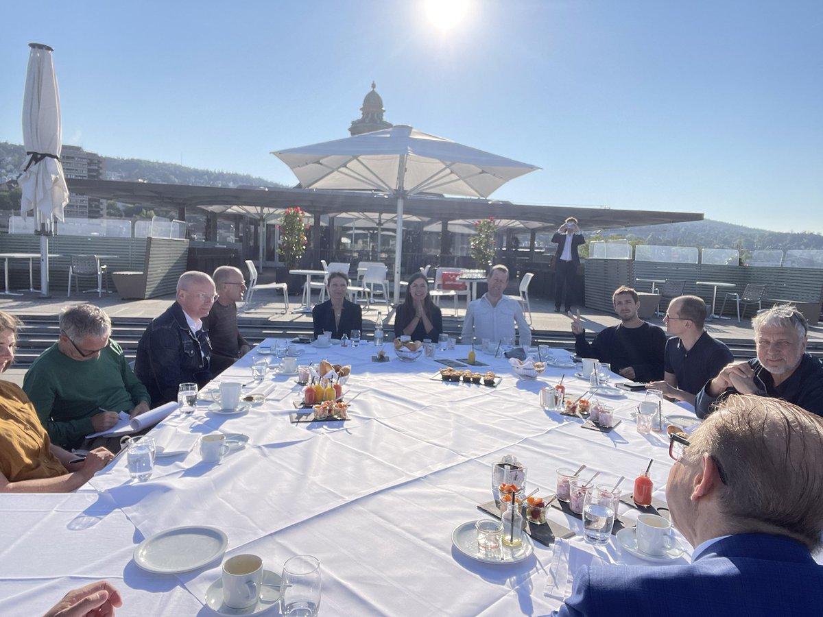 Thomas Zurbuchen (@dr_thomasz) on Twitter photo Most beautiful press event I have ever been part of - on top of the <a href="/ETH_en/">ETH Zurich</a> building with view onto Zurich, the Lake of Zurich all the way to the mountains.
Great to also be there with <a href="/esa/">European Space Agency</a>’s <a href="/AschbacherJosef/">Josef Aschbacher</a> and <a href="/krpoun/">Renato Krpoun</a> from the Swiss Space Office. Most beautiful press event I have ever been part of - on top of the <a href="/ETH_en/">ETH Zurich</a> building with view onto Zurich, the Lake of Zurich all the way to the mountains.
Great to also be there with <a href="/esa/">European Space Agency</a>’s <a href="/AschbacherJosef/">Josef Aschbacher</a> and <a href="/krpoun/">Renato Krpoun</a> from the Swiss Space Office.