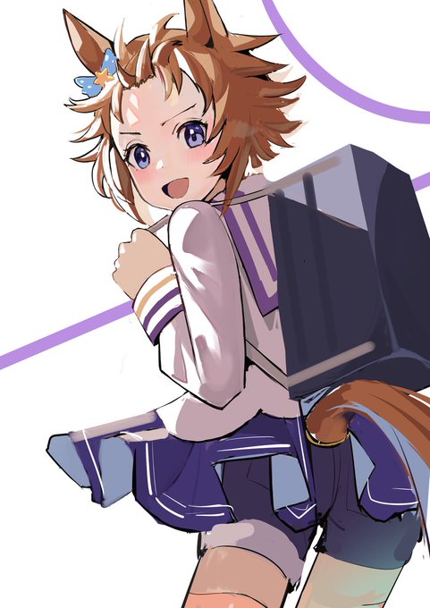 #フォロワーさんの絵を自分の絵柄で描く

大変おまたせしました!!
ビコペちゃんはじめてなのと
いいポーズで楽しかったです～～～ 