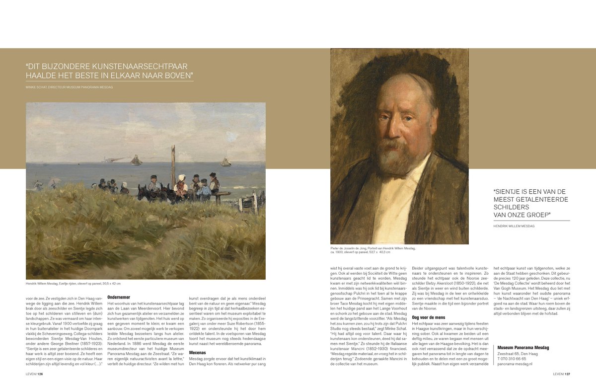 Een gouden duo: het kunstenaarsechtpaar Mesdag en Mesdag-van Houten. Lees in <a href="/LEVENMag/">LEVEN! Den Haag</a> wat zij voor de stad Den Haag, de kunst en jonge getalenteerde kunstenaars destijds hebben betekend.
