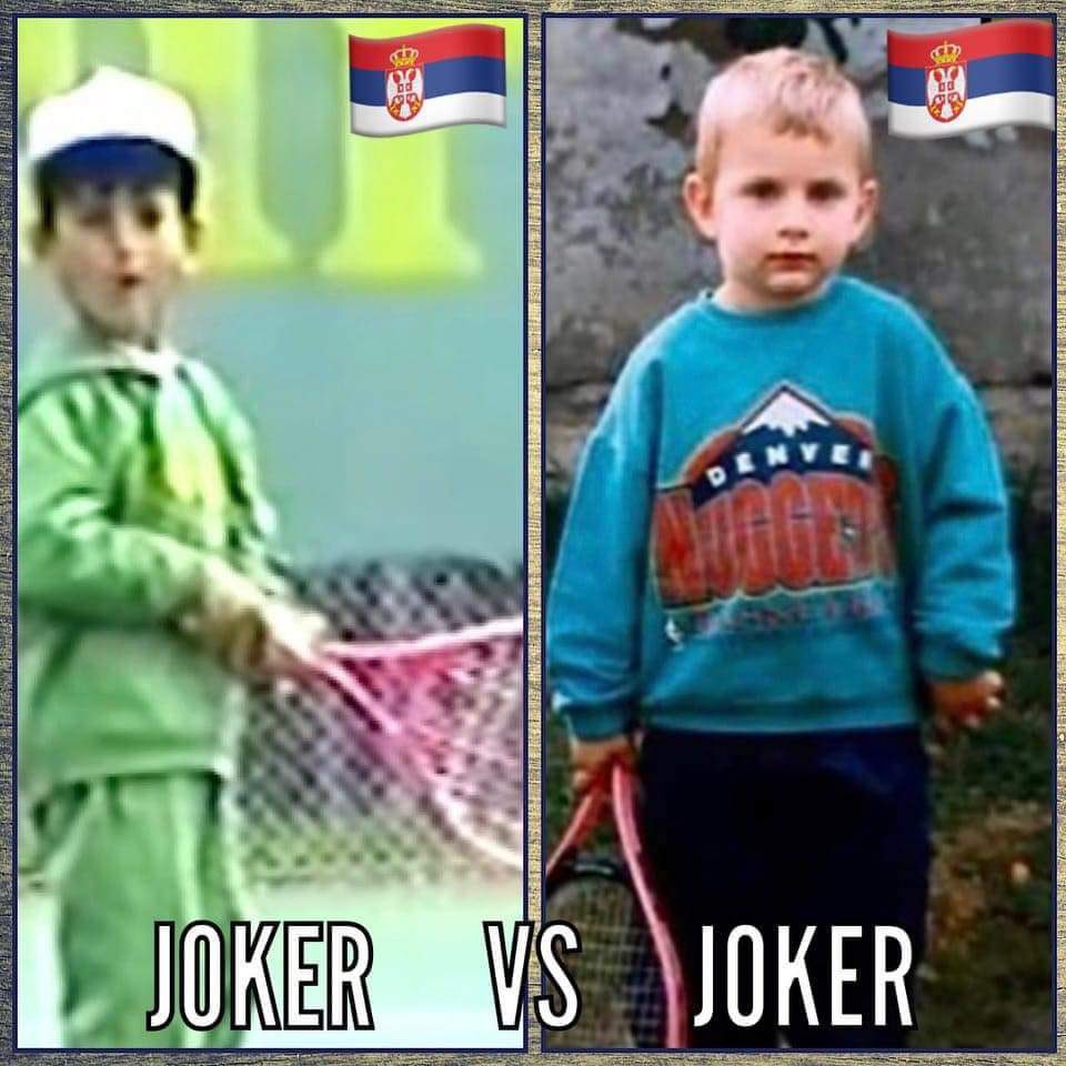 Novak Djokovic and Nikola Jokic (there must be some magic in that pink racket). Two Jokers from the same country, at almost the same time, achieved almost impossible