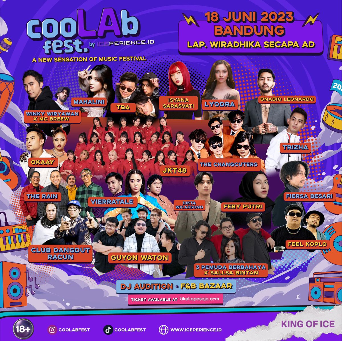FiersaBesari's tweet photo. Bandung, sampai jumpa di Coolabfest
.
18 Juni 2023
Secapa AD
.
Info: https://t.co/iWdtp2LZb9 https://t.co/eqebOhYFQr