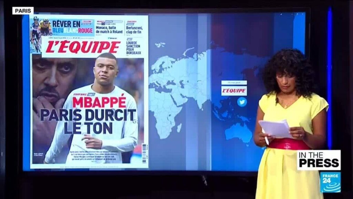 FRANCE24's tweet photo. In the press - Is PSG going to lose Kylian Mbappé (as well)?
➡️ https://t.co/pWApkfAzai https://t.co/JFlh7hPsMA