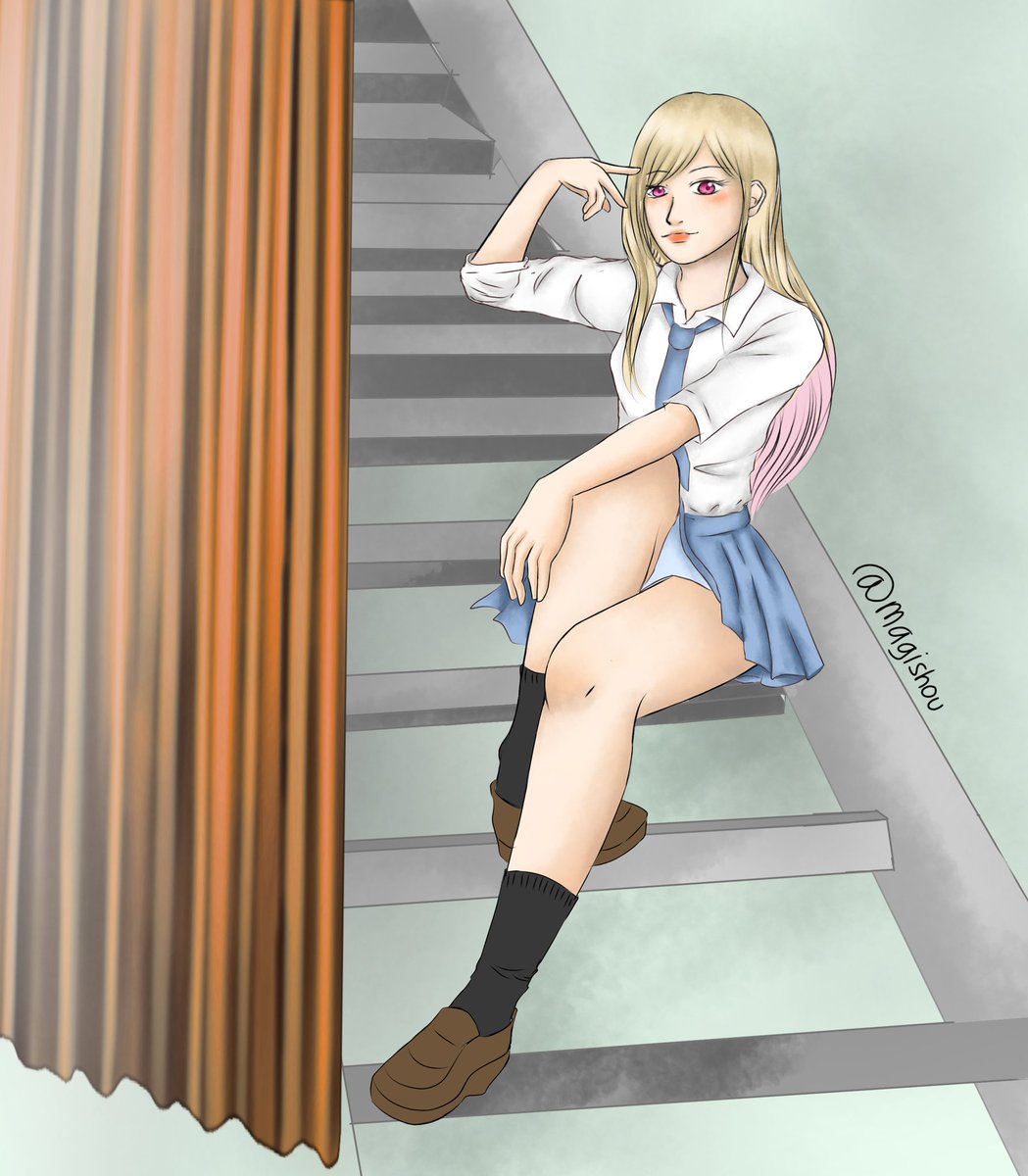 magishou's tweet photo. Marin SMA AU #dressupdarling #fanart #digitalpainting #DigitalArtist #drawing #ArtistOnTwitter https://t.co/r404jdyjuV