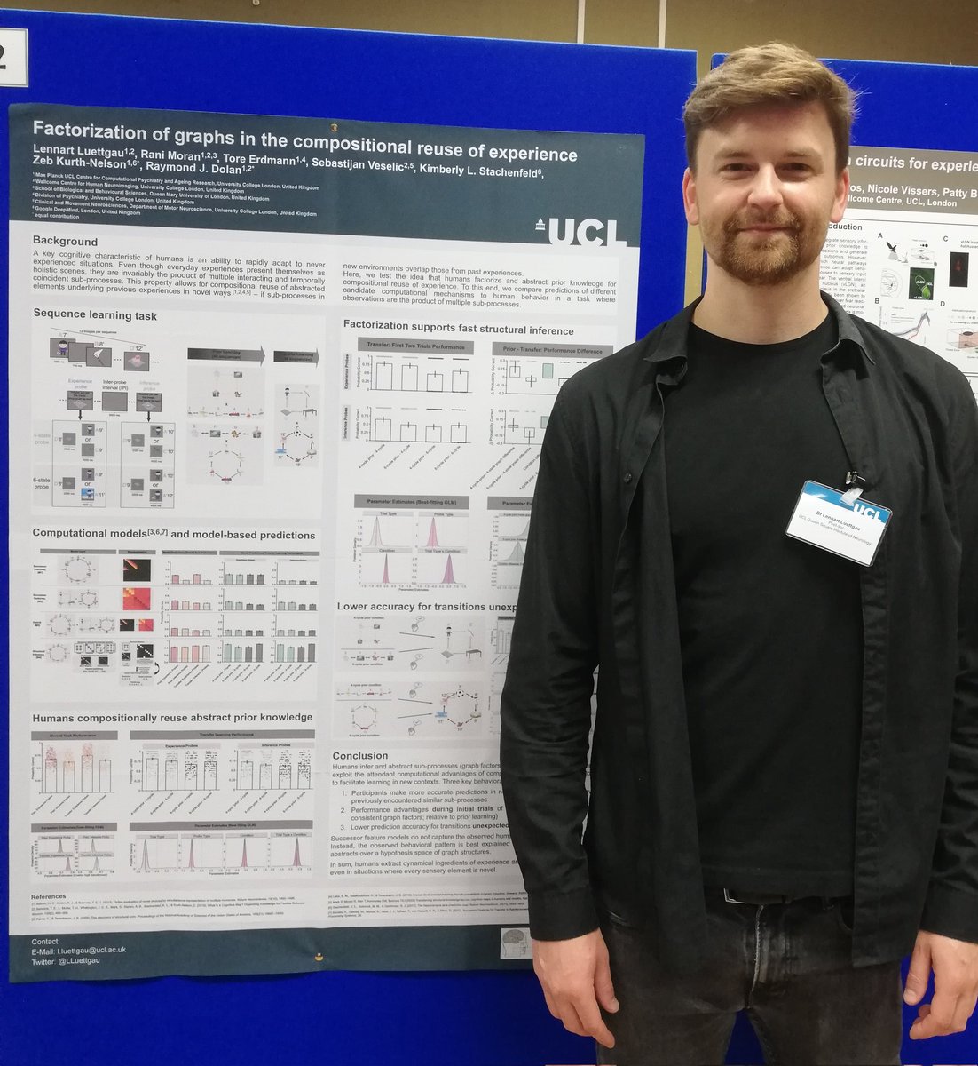 LLuettgau's tweet photo. Come see our poster (#12) at this year's UCL Neuroscience Symposium in poster session 2 (1.10-2.30 pm)! I will present our work on how humans reuse factorized and abstracted prior knowledge to compositionally generalize in novel situations. https://t.co/Ly8Ys44BB9