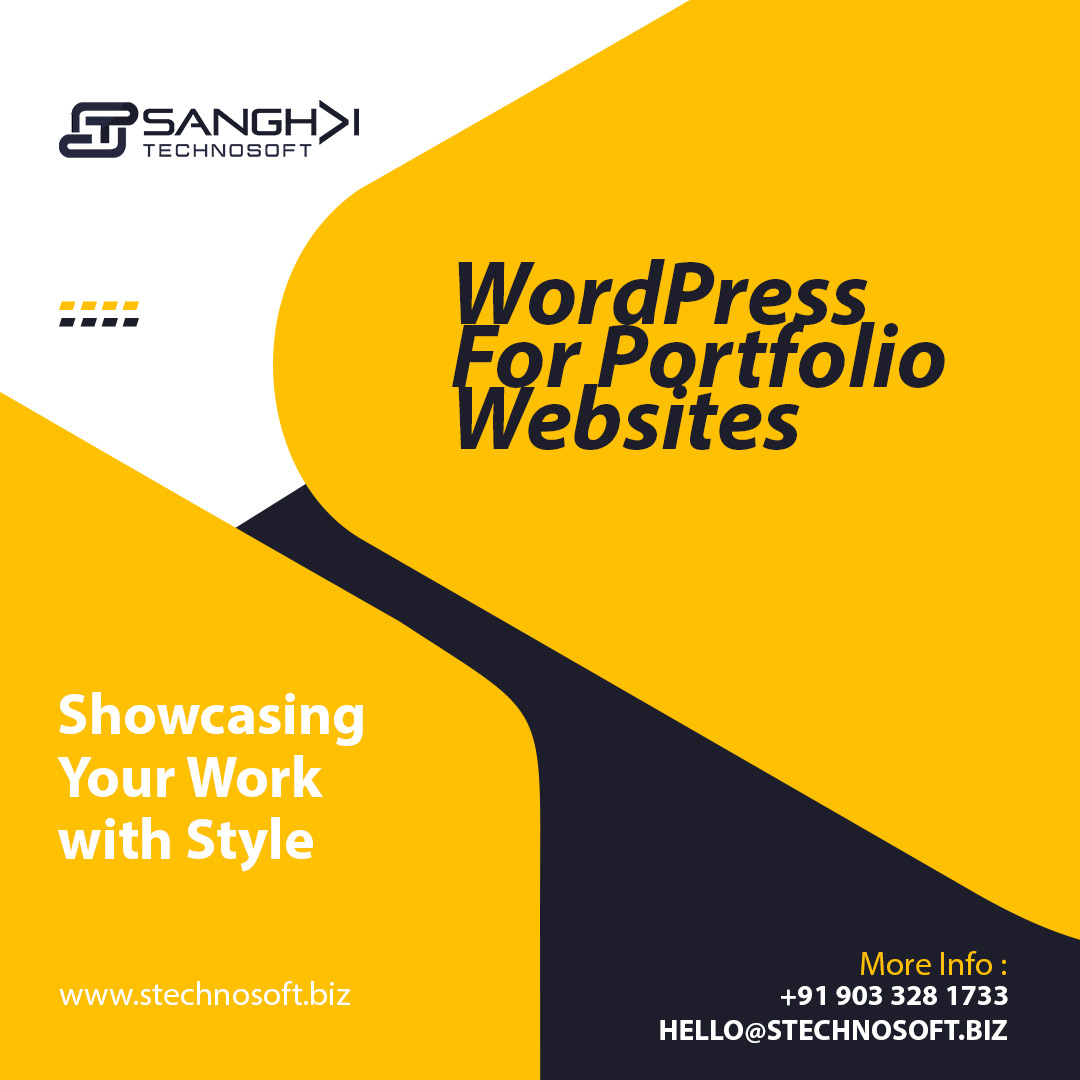 WordPress for Portfolio Websites: Showcasing Your Work with Style

#WordPressPortfolio #PortfolioWebsites #CreativeShowcase #VisualAppeal #WebDesign #CustomizationOptions #ContentManagement #UserExperience #SEO #OnlinePortfolio #DigitalPortfolio #WebDevelopment #SanghviTechnosoft