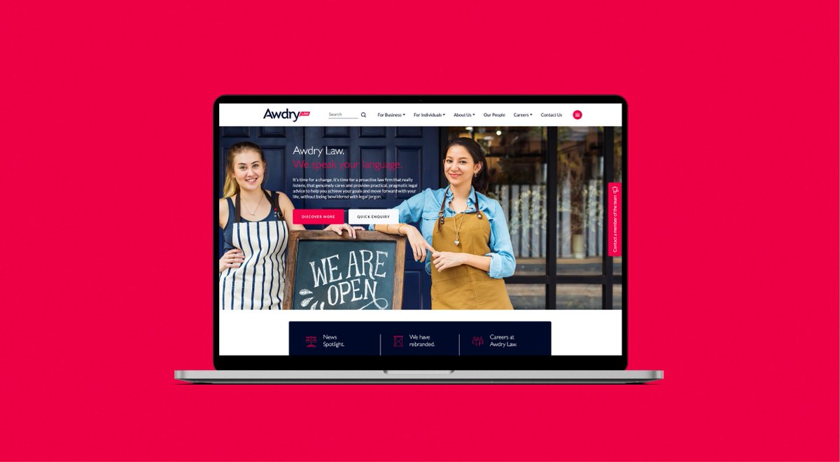 JazzbonesUK's tweet photo. Striking website design for Wiltshire solicitors Awdry Law ๐ค
https://t.co/BEexZBSYPf
The new website not only looks great but is also genuinely informative.
#Jazzbones #swindon #brandingagency #webdesign #law #legal #solicitors #branding #rebrand #digital #design #lawfirm https://t.co/tzqzeP8wuU