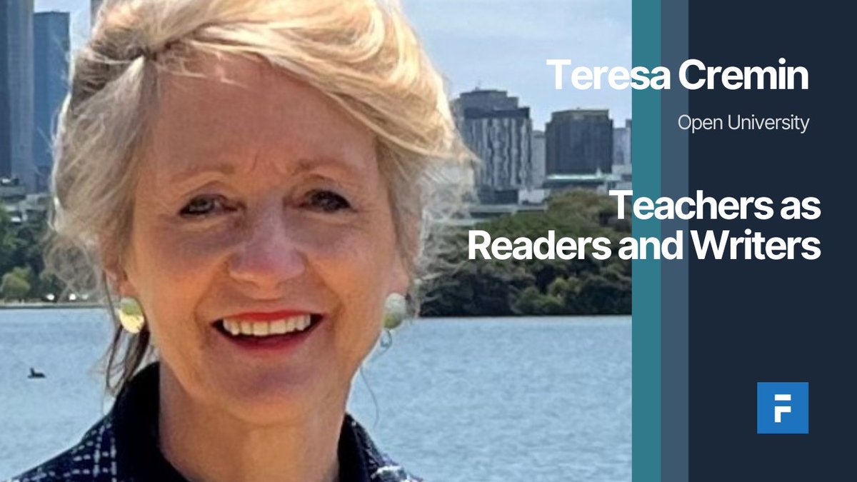 Teresa Cremin @TeresaCremin @OpenUniversity discusses the relationship between literacy and identity and the debate around the positioning of teachers as writers and readers buff.ly/3qEOUGO @OpenUni_RfP @OU_Library #teachers #literacy #Englishteachers #writers