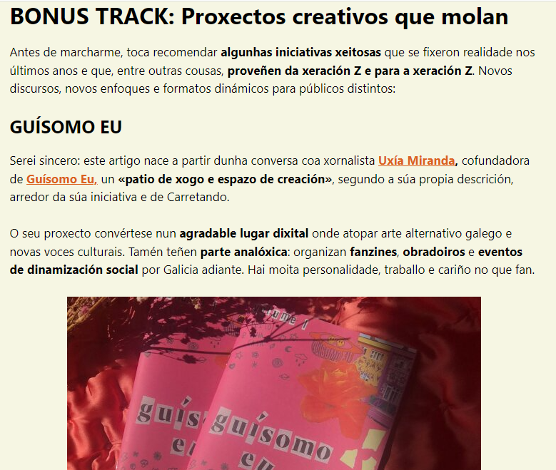 RPerezPablo's tweet photo. Como lidiar coa autoexplotación? Pódese parar? É posible incorporar a alguén a un proxecto cando hai diferenzas na vinculación emocional? 

Algunhas das preguntas pra responder! Pero o artigo tamén vai con recomendacións: pasear por @guisomoeu, @notasamarxe ou @acousagal. 🫶 https://t.co/8dpBxIBt2I