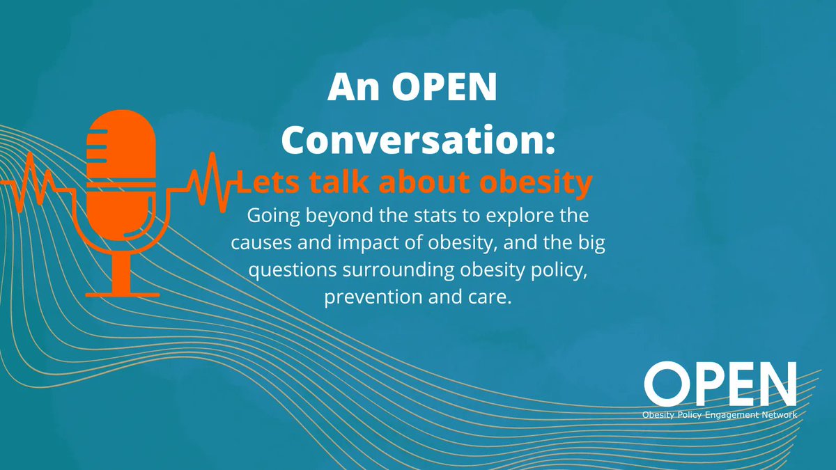 OPENObesity's tweet photo. While obesity has been recognised as a disease by @WHO , not enough has taken place at a global policy level to manage and treat #obesity.
Listen to our guests explore effective and novel ways to inform obesity policies and stigma worldwide.
https://t.co/3J1tNohShY
#OPENPolicy https://t.co/7rb7FZynFX