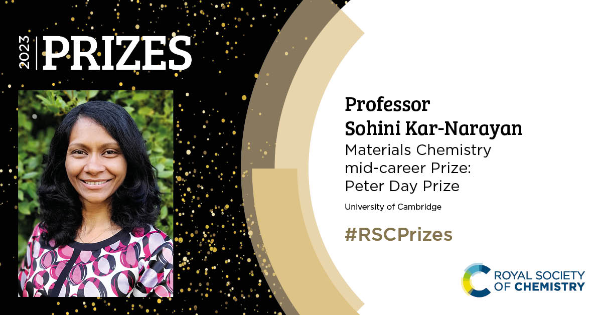 Absolutely delighted to have been awarded the Royal Society of Chemistry Peter Day Prize #RSCprizes! What an incredible honour @RoySocChem! Many thanks to my amazing group members (past & present), collaborators, and those who have supported me all the way! @cu_mat @Cambridge_Uni