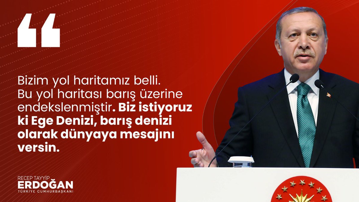 📌 Cumhurbaşkanımız
Recep Tayyip Erdoğan:
'Bizim yol haritamız belli. Bu yol haritası barış üzerine endekslenmiştir. Biz istiyoruz ki Ege Denizi, barış denizi olarak dünyaya mesajını versin.'
#DünyaLideriKKTCde