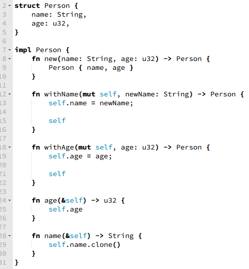 jdegoes's tweet photo. As a functional programmer interested in performance, I've long been troubled by the amount of garbage that functional programming generates.

Every time we want to apply a modification to a structure, we have to copy the structure (sharing as much substructure as possible), and apply the modification to the part we are changing.

Yet, the supermajority of times we copy a structure (for purposes of applying a modification), we do not utilize the old structure. We throw it away immediately, which results in garbage collection working overtime.

Why does functional programming insist on applying modifications through copying?

Well, partly, that's just because what it means to do "functional programming": functions always produce the same output from the same input, which implies no mutation.

More practically speaking, however, immutable data makes code maintenance easier. Like many techniques in FP, immutable data "inverts control".

In ordinary procedural programming, if you hand off some `Person` object to another function, it can choose to modify that, or not. As a result, callees have control. The caller loses control.

In functional programming, if you hand off a `Person` object to another function, it cannot do anything, except read its contents, and use its contents to produce a (deterministic) output.

Inversion of control supports local reasoning and local testing, which help improve code quality and provide developers confidence that changes are correct (because their impact is limited and the code is better understood). Moreover, immutable data is really a great fit for concurrent programming, because it works well with atomics and you don't have to worry (nearly as much) about races and clobbering.

Is there a way to have our cake and eat it, too? A way to achieve the effect of immutable data, but without the performance penalty?

In essence, what you want is something like this:

person.withAge(32).withName("John")

where you would execute these changes mutably, knowing that the previous 2 instances of Person would never be used.

As you can imagine, it's really hard to do this in practice in languages like Scala. Though there are places where you can make it happen.

In ZIO Chunk, there is a clever optimization that pre-allocates a mutable array and stores it inside a chunk. If you append, then the mutable array is filled with new values. From the outside, however, everything is purely functional: if you try to reuse an old chunk, and append a value to that, then the conflict will be detected, and a new mutable array allocated.

This is possible to do with appending an element (with some effort), because when you append an element, the old elements are still there, which allows the structure sharing necessary to maintain referential transparency.

More generally, can we use a sufficiently powerful static type system to "cheat" and reuse "old memory" for a copy, when we know the old version of the structure will never be used again? 

The answer is a resounding yes, and it turns out, that Rust's support for affine types is exactly what you need to implement this optimization!

In Rust, you can have methods like `withAge` or `withName` consume the original value, preventing it from being used again:

fn withName(mut self, newName: String) -> Person {
    https://t.co/NT9B7R8Vmq = newName;
    self
}

This allows you to expose what is, for all intent and purposes, a purely functional API, but with zero copying: the old structure is reused for the modification, but with the type system guaranteeing it is impossible to reuse the old value (which is something that almost never happens anyway, in practice).

Now, it turns out that, immutable data is not the only way to obtain benefits of inversion of control. I'll talk more about that in a future post. For now, it's just really interesting to see that affine types let you do things which are impossible in functional programming languages!