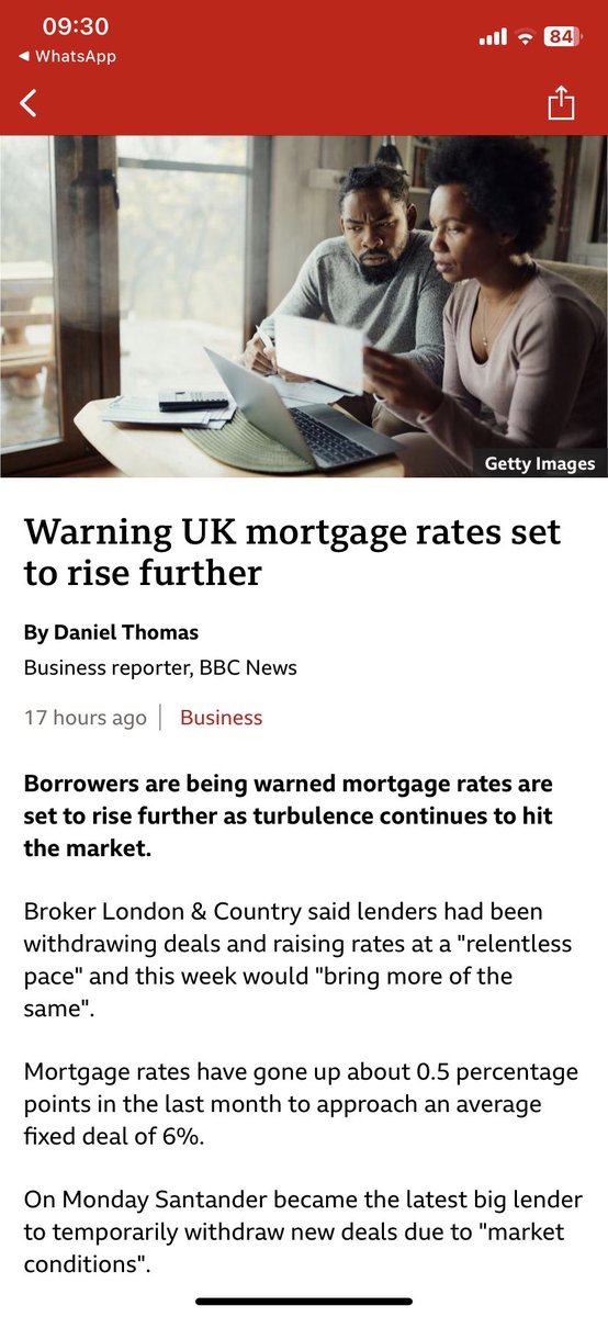 The perfect storm. Material and Labour costs going through the roof, highest inflation for decades, mortgage products removed, interest rates rocketing, housing market turmoil.  I’m pretty sure I wouldn’t be committing to a new mortgage now if I didn’t have to.  What about you?