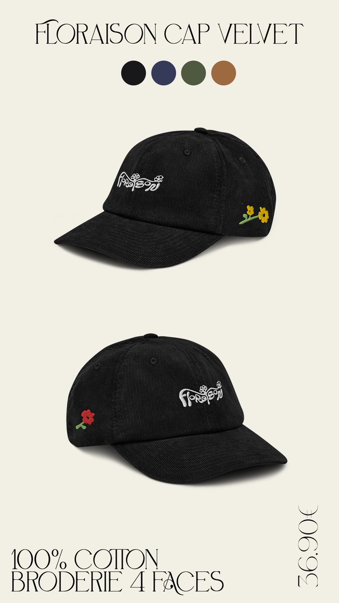 yorugarments2's tweet photo. CAP FLORAISON VELVET
100% COTTON
4 COLORS
36.90€

-

https://t.co/1eFliMA7PJ https://t.co/OwywCFukp8