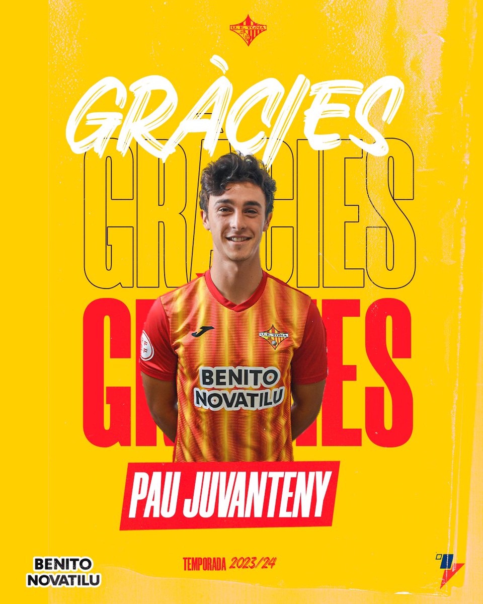 GRÀCIES JUVI👋🏻

Pau Juvanteny no seguirà al club la temporada vinent.

Gràcies per tot i molta sort en el futur🌟

#SomHiTona #3RFEF5
